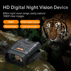 Portable Night Vision Binoculars with HD 10X Zoom & Infrared - Rechargeable, 2.8" Color Screen for Hunting, Wildlife Observation & Outdoor Adventures