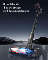 Cordless Vacuum Cleaner, 28Kpa Powerful Suction, 380W Powerful Brushless Motor, 8-in-1 Lightweight Handheld Vacuum Cleaner, 50-Minute Runtime, Removable Battery, For Pet Hair and Carpets