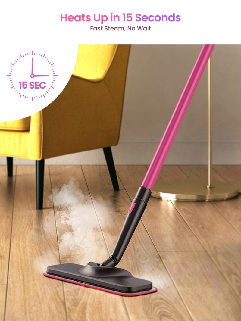 Schenley 7-in-1 Steam Mop with Detachable Handheld Steamer for Walls, Floors, Tiles, Tackles Grease & Sticky Messes, Includes Multiple Accessories