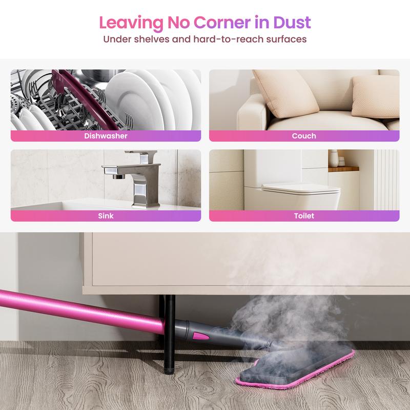 Schenley 7-in-1 Steam Mop with Detachable Handheld Steamer for Walls, Floors, Tiles, Tackles Grease & Sticky Messes, Includes Multiple Accessories